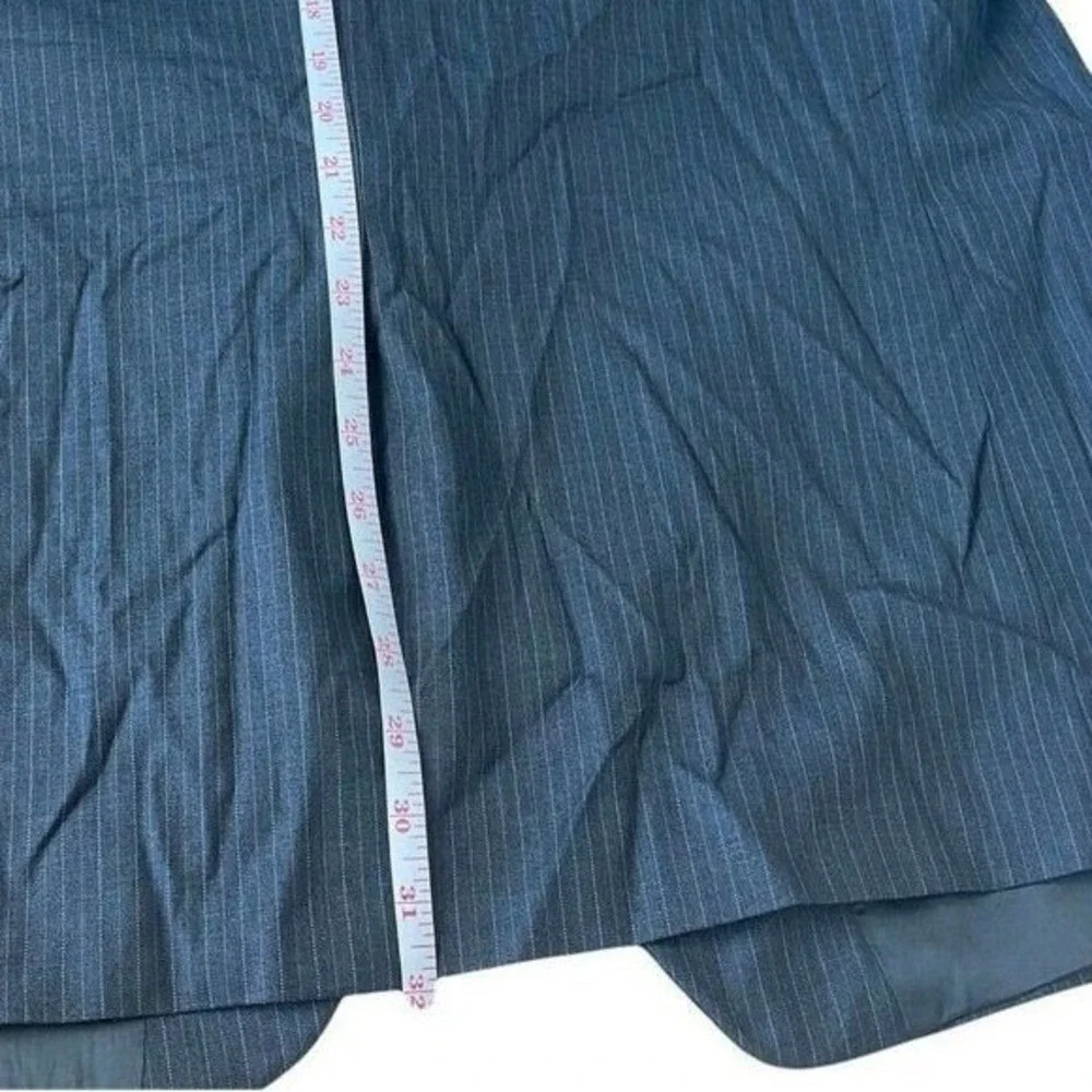 Lauren Ralph Lauren Mens 50R Grey Pinstripe‎ 100% Wool 2-Button Blazer Jacket